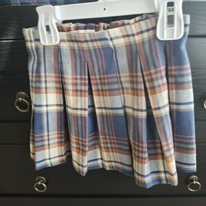 Plaid Blue and Orange Kid's Shorts